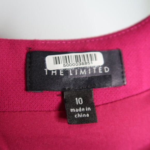 The Limited Womens Midi Dress 10 Pink Fuchsia Classic Sheath‎ Barbie Office - Picture 3 of 5